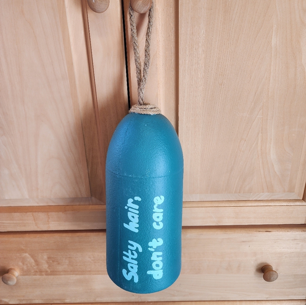 "Salty hair, don't care" nautical, decorative buoy handmade